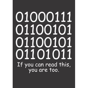 Imagem de Notizbuch A4 liniert mit Softcover Design: Informatiker Binärcode Binär Coder Nerd Geek Hacker: 120 linierte DIN A4 Seiten