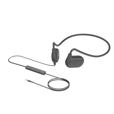 Imagem de 3.5MM orelhas por fio, orelhas abertas com microfone e volume ajustável, adequados para dispositivos como celulares, computadores, consolas de jogo (Negro)