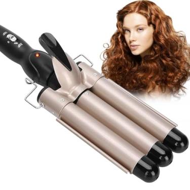 Imagem de Triondas Cacheador Onyon Modelador De Cachos Grosso 25mm Ondulador (Dourado)