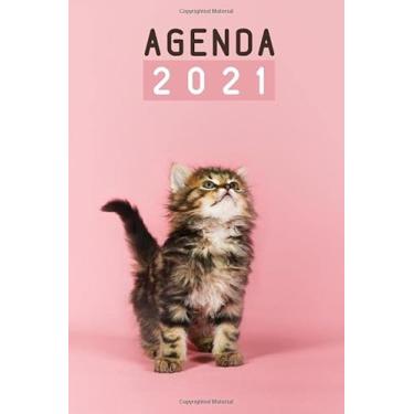 Imagem de Agenda 2021: Diario gatti Planner Calendario 12 mesi - 1 gennaio 2021-31 dicembre 2021 | Pianificatore Agenda Settimanale A5 |Idee Regalo Originali gatti