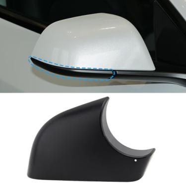Imagem de Capa inferior espelhada para Tesla Model Y Model 3 2018-2024, substituição de reparo da tampa inferior do espelho retrovisor esquerdo e direito, compatível com Tesla Model Y (lado esquerdo