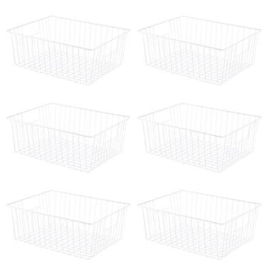 Imagem de Nprohuge caixas organizadoras de freezer verticais, cestas de armazenamento de freezer para freezer vertical de 16, 17, 21 pés cúbicos, cestas de armazenamento de arame com alças embutidas,