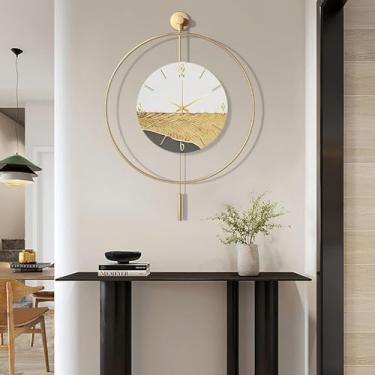 Imagem de Relógio de parede decorativo grande - Relógios de parede operados por bateria para sala de estar, cozinha, escritório, decoração de quarto - Movimento de quartzo silencioso sem tique-taque, relógios