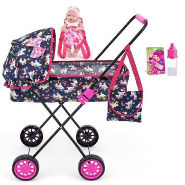 Imagem de Carrinho de Boneca Veneza 79 CM ALT Bebe Reborn Milan Luxo - Sag Toys,