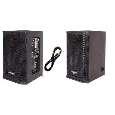 Imagem de Kit Caixa Ativa + Passiva 8" 150W SAGA USB BT CABO - LL Audio