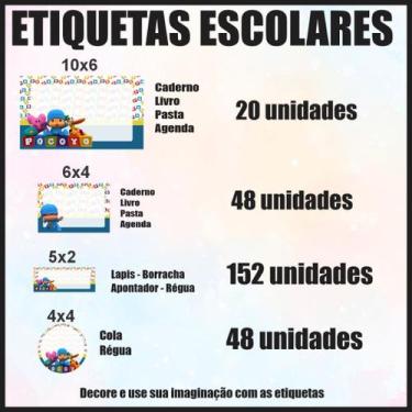 Imagem de Etiqueta Adesiva Escolar em Vinil Tema Personagem STITCH - Dekal Decor