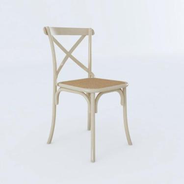 Imagem de Cadeira Katrina Off White Assento Corano Bege - NEW GREEN