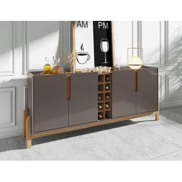 Imagem de Buffet Lizz 1.90 Cinza Perola/Cedro - Casa D Móveis