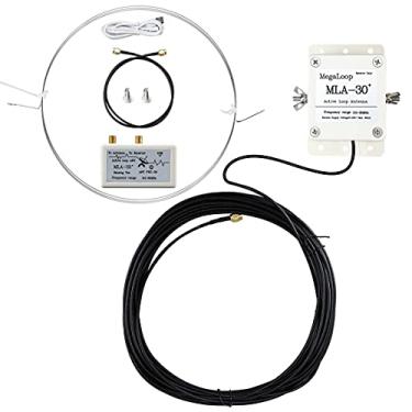 Imagem de Antena de bucle MLA-30+, antena receptora activa de 0,5-30 MHz, antena de bucle MLA-30 Plus para radio de onda media corta HA SDR, con alimentador de 10 m, amplificador de bajo ruido incorporado