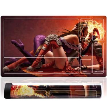 Imagem de sabermaster MTG Playmat Table Mats Size 60X35 cm Mousepad Compatible for MTG RPG CCG Trading Card Game Play mats Original Play Mat Art Designs & Accessories (15)