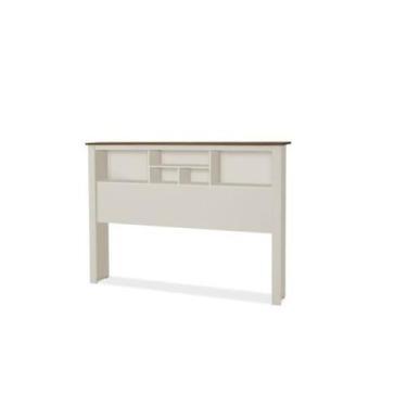 Imagem de Cabeceira Casal Havana Off White Com Madeira  Tebarrot Móveis