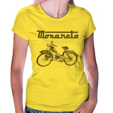 Imagem de Baby Look Ciclomotor Monareta - Foca na Moda, Amarelo, GG