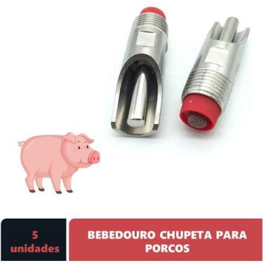 Imagem de Kit Com 5 Bebedor Automático Inoxidável Água para Porcos Suínos - Falc