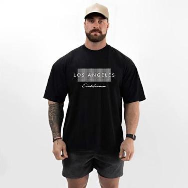 Imagem de Camiseta Masculina Oversized Casual Academia Conforto - Épico, G, Pret