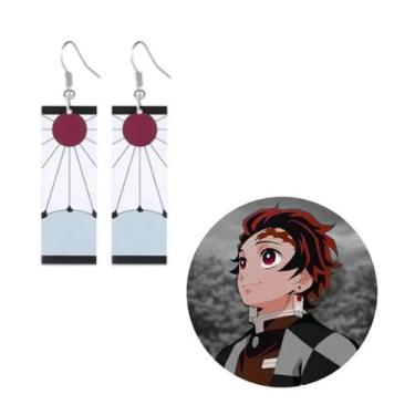 Imagem de Par Brinco Tanjiro Demon Slayer para Cosplay - Giog Joias