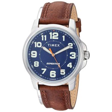 Imagem de Relógio Masculino Analógico Expedition com Pulseira de Couro, Modelo, TIMEX TW4B16000, Marrom Escuro
