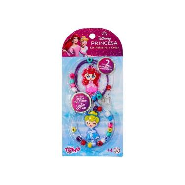 Imagem de Brinquedo Kit Pulseira E Colar Princesas Cinderela E Ariel Toyng