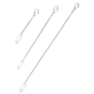 Imagem de Altitude Boutique Extensores de colar 2,54 cm, 5,08 cm, 7,62 cm, bracelete delicado banhado a ouro 18 K extensor de tornozelo extensor de corrente para joias para mulheres conjunto de 3 peças, extensões hipoalergênicas em ouro, ouro rosa ou prata, Metal, Zircônia,