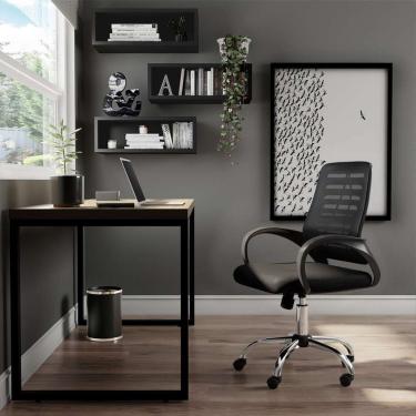 Imagem de Cadeira de Escritório Secretária Giratória Free Preta