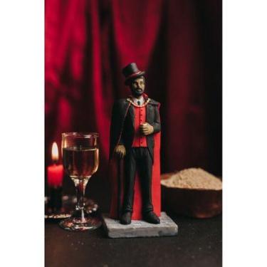 Imagem de Imagem Exu Cartola Preto E Verm. Escultura Resina Estatua 16 cm - Lua 