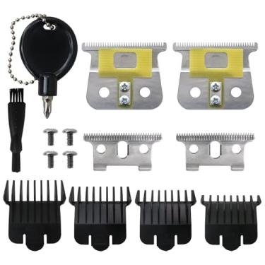 Imagem de 2 conjuntos premium #04710/04521 Lâminas de substituição para Andis #04710#04521 T O-utliners, lâminas de corte estilo T para Andis T-out-liners G GO GTO GTX Headliner LS2/3