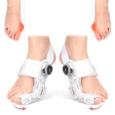 Imagem de JSHshield Corretor de Joanete Ergonômico para Mulheres e Homens Dedão do Pé, Alisador de Dedo do Pé Ajustável, Alívio Ortopédico da Dor da Tala de Joanete para Suporte Diurno/Noturno (2PCS)