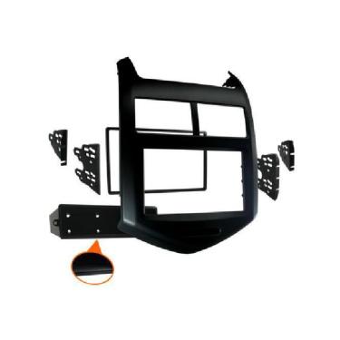 Imagem de Moldura Aparelho Som Dvd Sonic 12 A 15 Mp5 2Din 1Din Preto