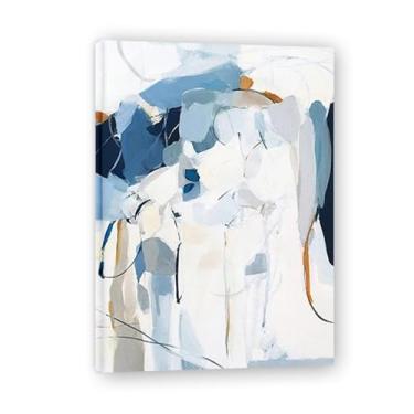 Imagem de Pintura de parede em tela abstrata azul e branco impressão em tela pôster imagem colorida moderna arte abstrata decoração de parede corredor escadas decorações de quarto 55 x 40 cm