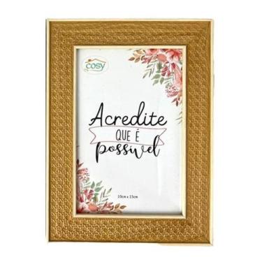 Imagem de Porta Retrato 10x15 de Mesa Madeira Decorativo Claro - MM, Bege