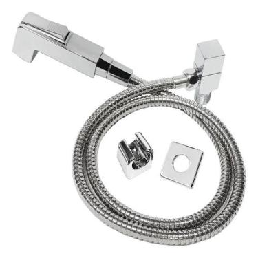 Imagem de Ducha Higiênica Square Luxo Quadrada Cromada 1/4 De Volta De Plastico 