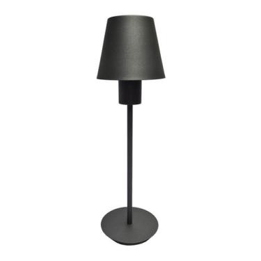 Imagem de Luminária Abajur Carlotta Cor Cinza Grafite - TKS