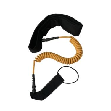 Imagem de YIJU Surf Board Leashh Stand Up Paddles Leash Board Torthle Strap Surfing Caist corda para Longboard, Amarelo