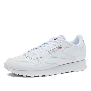Imagem de Reebok Tênis infantil unissex de couro clássico, Branco, 10.5 Little Kid