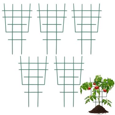 Imagem de DOITOOL Treliça de jardim de plástico para plantas trepadeiras, suporte de plantas treliça de jardim para treliça de escalada, flor, vegetal, treliça de pepino (verde, 30,5 x 18,5 x 0,5 cm)