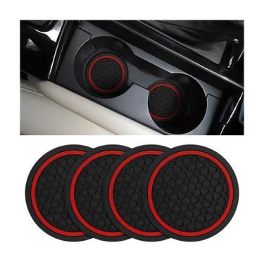 Imagem de Porta-copos de carro Porta-copos Mandark 4 peças de PVC antiderrapante