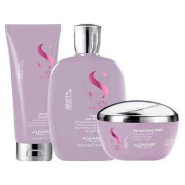 Imagem de Kit Alfaparf SDL Smooth - Sh 250ml + Cond 200ml + Másc 200ml - ALFAPAR