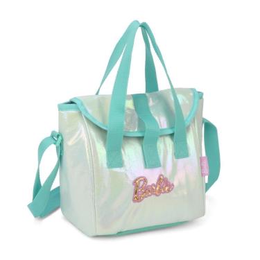 Imagem de Lancheira Térmica Juvenil Barbie Metalizada Verde Luxcel