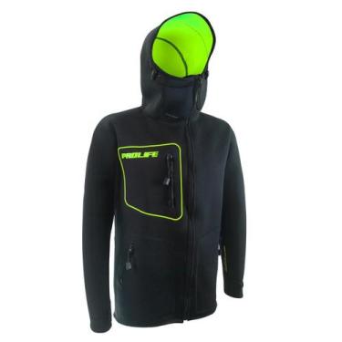 Imagem de Jaqueta Neoprene Térmica Casaco Prolife Jetski Kitesurf Vela, Amarelo 