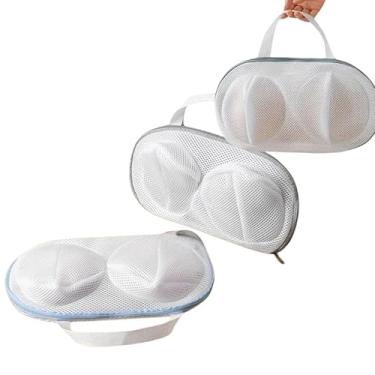 Imagem de Kit Bolsa de Rede para Lavar Sutiãs | Saco Protetor Anti-Deformação | Máquina de Lavar | Preserva Roupas Íntimas | 21x30 cm (3 peças)