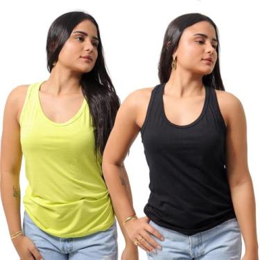 Imagem de Kit 2 Regatas Viscolycra Feminina Nadador Leve e Confortável - TechMal