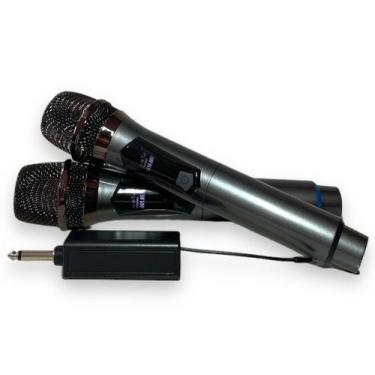 Imagem de Microfone Digital Sem Fio Wireless Uhf Para Karaokê Igreja - Lelong