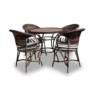 Imagem de Conjunto De Mesa 4 Poltronas + 1 Mesa Preto