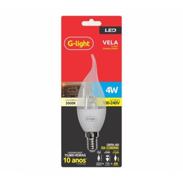 Imagem de Lâmpada G-Light Chama Vela Clara Led C35 4W 3000K Autovolt