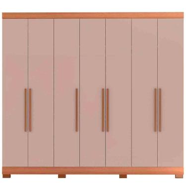 Imagem de Guarda-roupa Casal Bartira Diplomata Com 7 Portas E 6 Gavetas Avelã/cappuccino