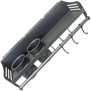 Imagem de Rack Suspenso Organizador Utensílios Porta Condimento Tempero Parede Tempero 2 Copos NilosDecor