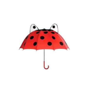 Imagem de Guarda-chuva Infantil Bichinhos Automatico Apito VERMELHO - Voyagem