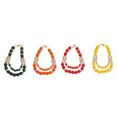 Imagem de Aditri Creation Conjunto de 4 Malas para Laddu Gopal/Devi Maa/Radha Krishna/Indiano Tradicional Holi Festival Deusa Deus Conjunto Joias Deidades Estátua Ídolo de Deus (Tamanho: - 5 cm)