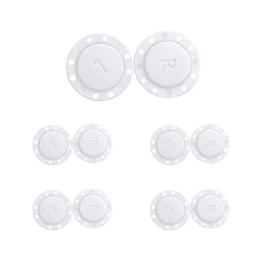 Imagem de YAFIYGI 5 Peças Botões Magnéticos Para Roupas De Pressão Costuráveis Costura Ocultos Invisíveis Cortinas Casacos Jaquetas Bolsas Nylon Lavável Com Ímãs Internos 26 Mm/1" Branco