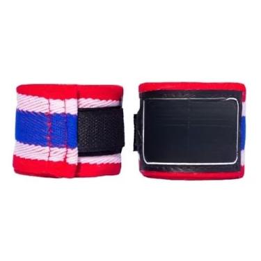 Imagem de Faixas Elásticas，Bandagem elástica com fecho de contato e alça para o polegar, bandagem de proteção para mãos e pulsos, bandagem de boxe