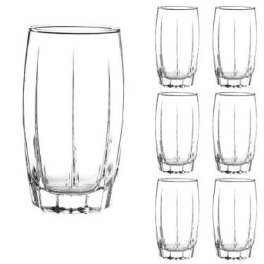 Imagem de kit 6 Copos De Vidro Long Drink 374ML